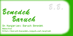 benedek baruch business card